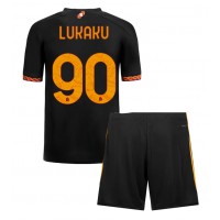 Camisa de Futebol AS Roma Romelu Lukaku #90 Equipamento Alternativo Infantil 2023-24 Manga Curta (+ Calças curtas)